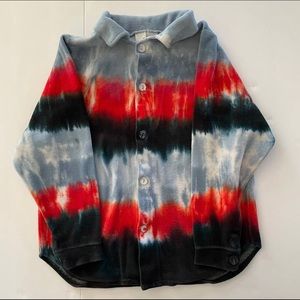 Zinnias Girl’s Tie-Dye Velvety Shirt | Size Small